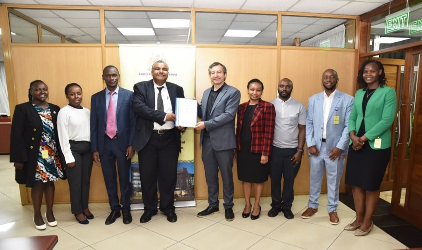 CBK team and IFPRI Kenya team pose for a photo at CBK office after signing of MoU on July 8, 2024. Photo credit: CBK Communication office. 