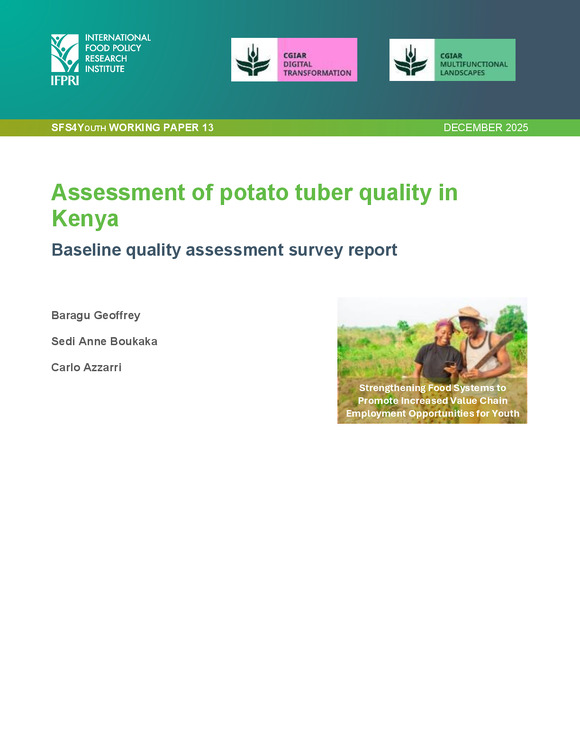 Assessment of potato tuber quality in Kenya: Baseline quality assessment survey report
